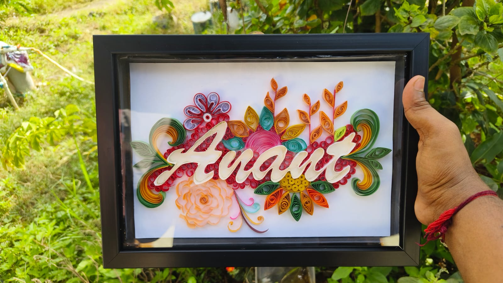 Personalized Quilling Name Frame Art