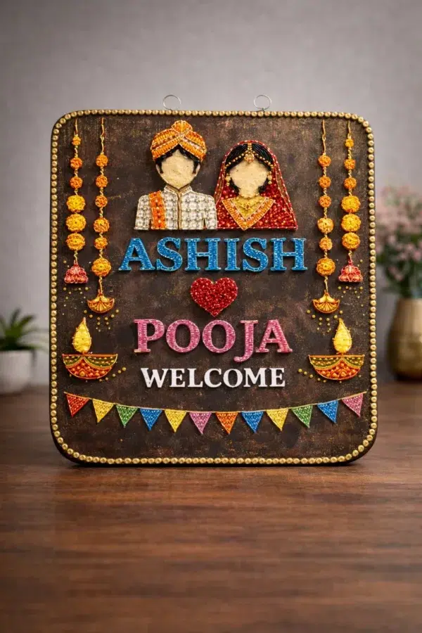 Personalized Handmade House Nameplate – Custom Outdoor Door Name Board 4 Personalized Handmade House Nameplate – Custom Outdoor Door Name Board