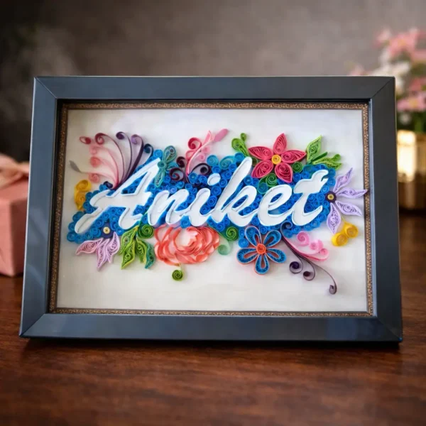 Personalized Quilling Name Frame 3 Personalized Quilling Name Frame