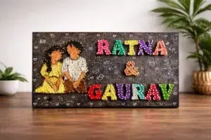 Personalized Wooden String Art Nameplate for Couples 1 Personalized Wooden String Art Nameplate for Couples