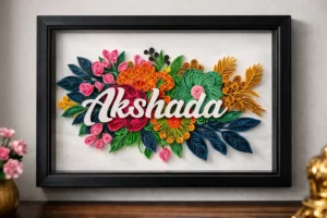 Personalized Quilling Name Frame